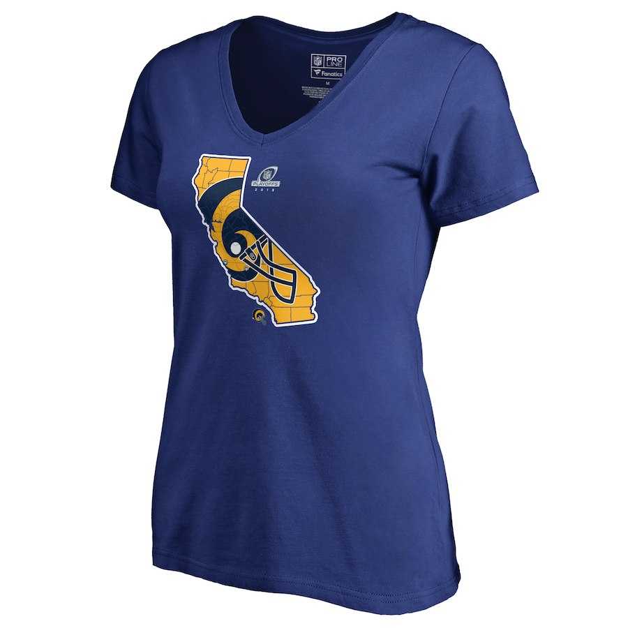 Women Rams Blue 2018 NFL Playoffs T-Shirt,We sell and wholesale Women Rams Blue 2018 NFL Playoffs T-Shirt on line form chian!